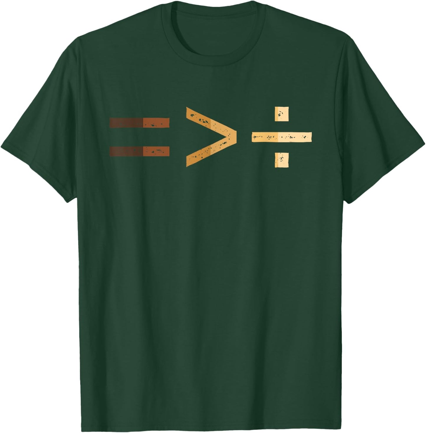 Equality Is Greater Than Division Black History Month Math T-Shirt - T-Shirt | Forest