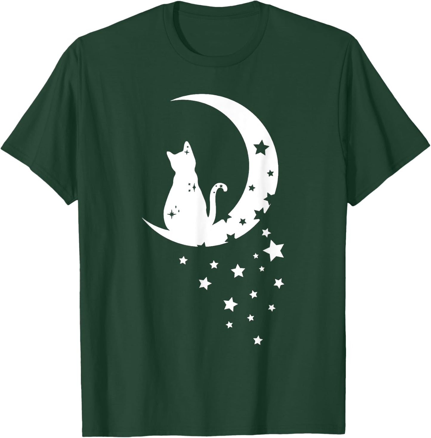 Cat Moon Star For Cat Lovers Kid Men Women T-Shirt - T-Shirt | Forest