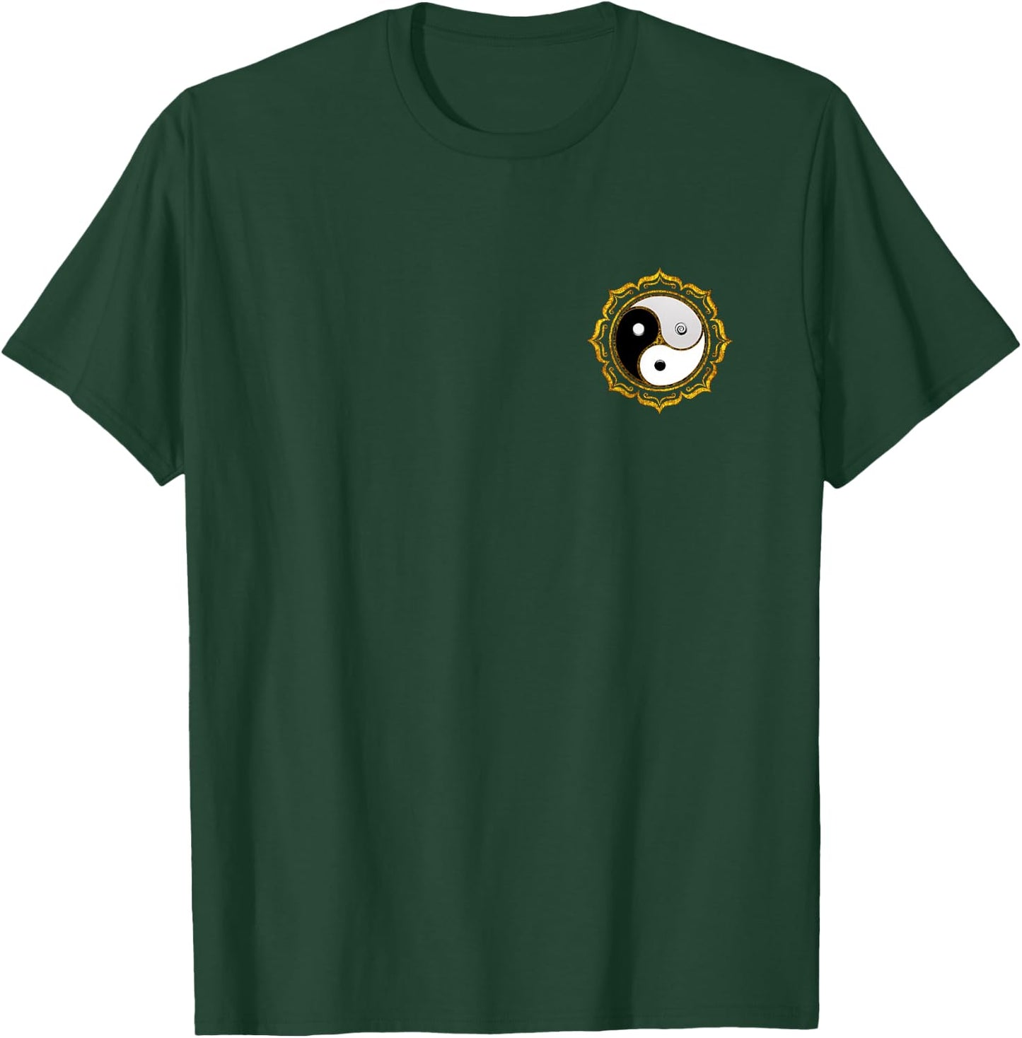 Triple Yin Yang, Lotus flower, Gankyil, Zen, Buddhism, Tao T-Shirt - T-Shirt | Forest