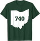 Ohio 740 Area Code T-Shirt - T-Shirt | Forest