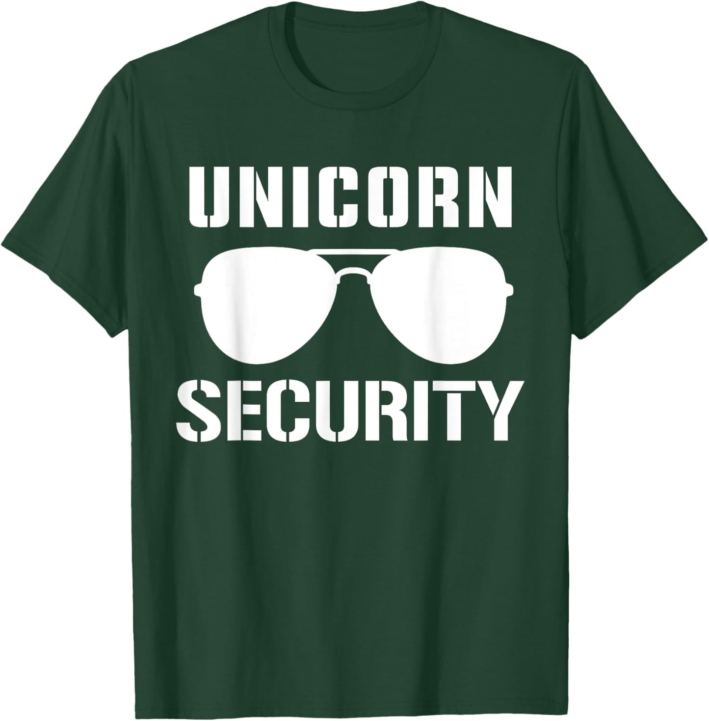 Halloween Dad Mom Daughter Adult Costume, Unicorn Security T-Shirt - T-Shirt | Forest