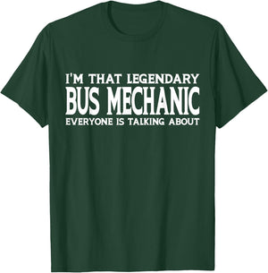 Bus Mechanic Job Title Employee Funny Worker Bus Mechanic T-Shirt - T-Shirt | Forest