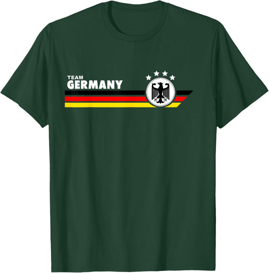 Germany Football Fan Team Jersey German Eagle Flag T-Shirt - T-Shirt | Forest