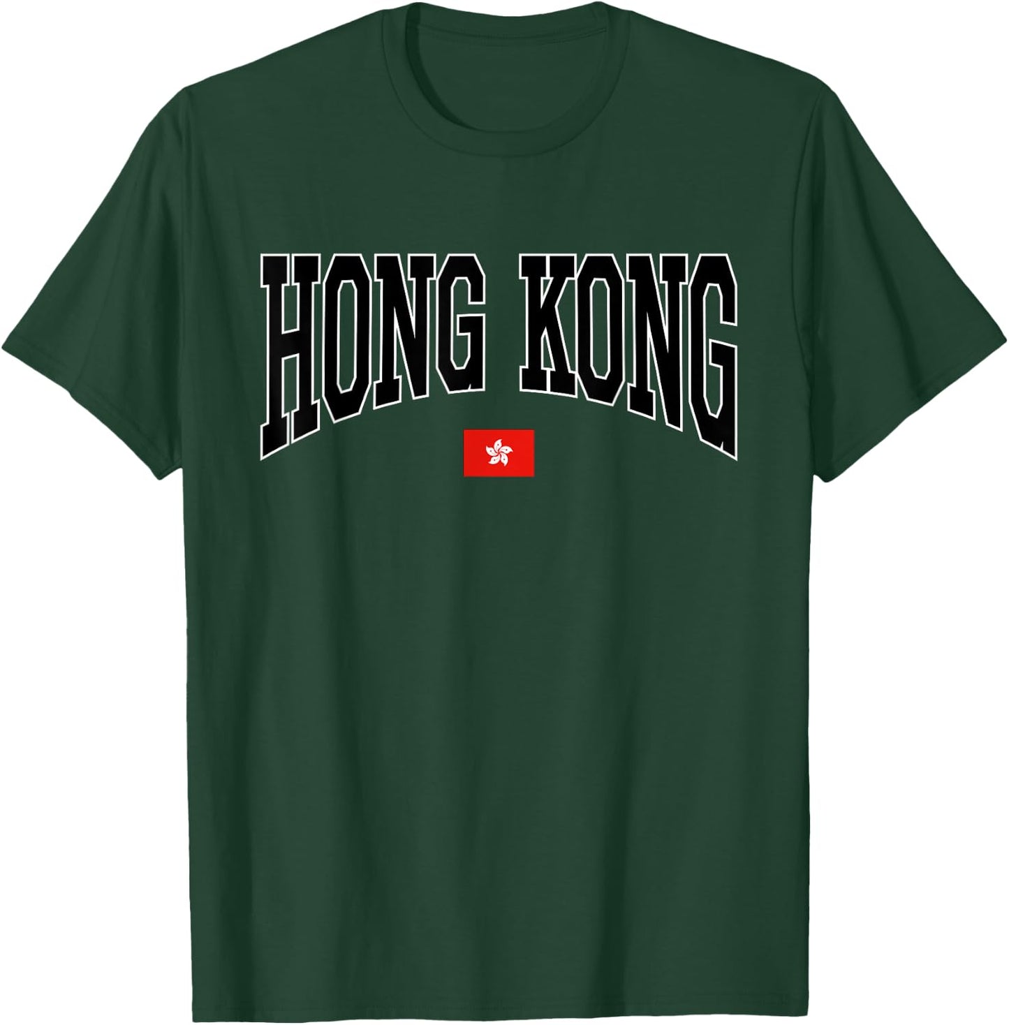 Classic Hong Kong Flag Hongkonger Vintage Campus T-Shirt - T-Shirt | Forest