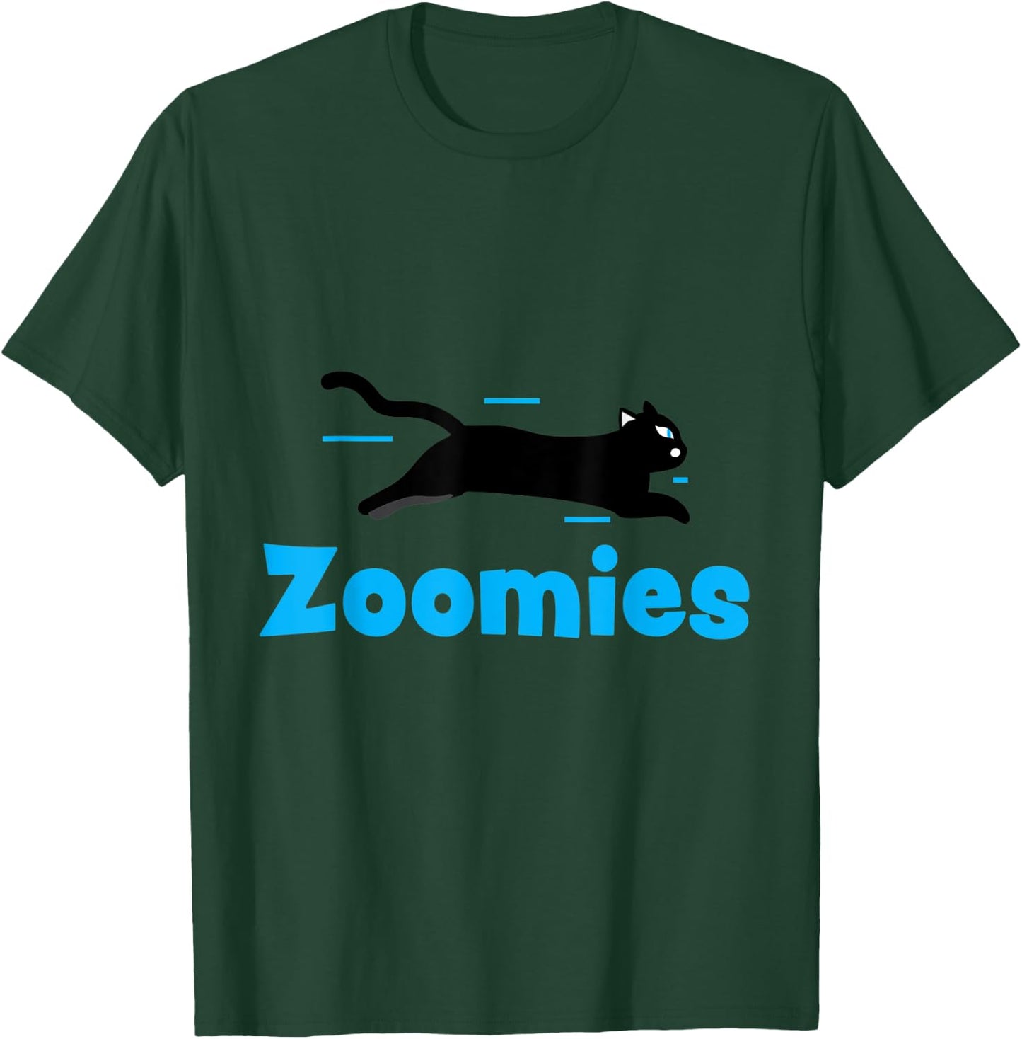 Cat Zoomies Men Women Kids T-Shirt - T-Shirt | Forest