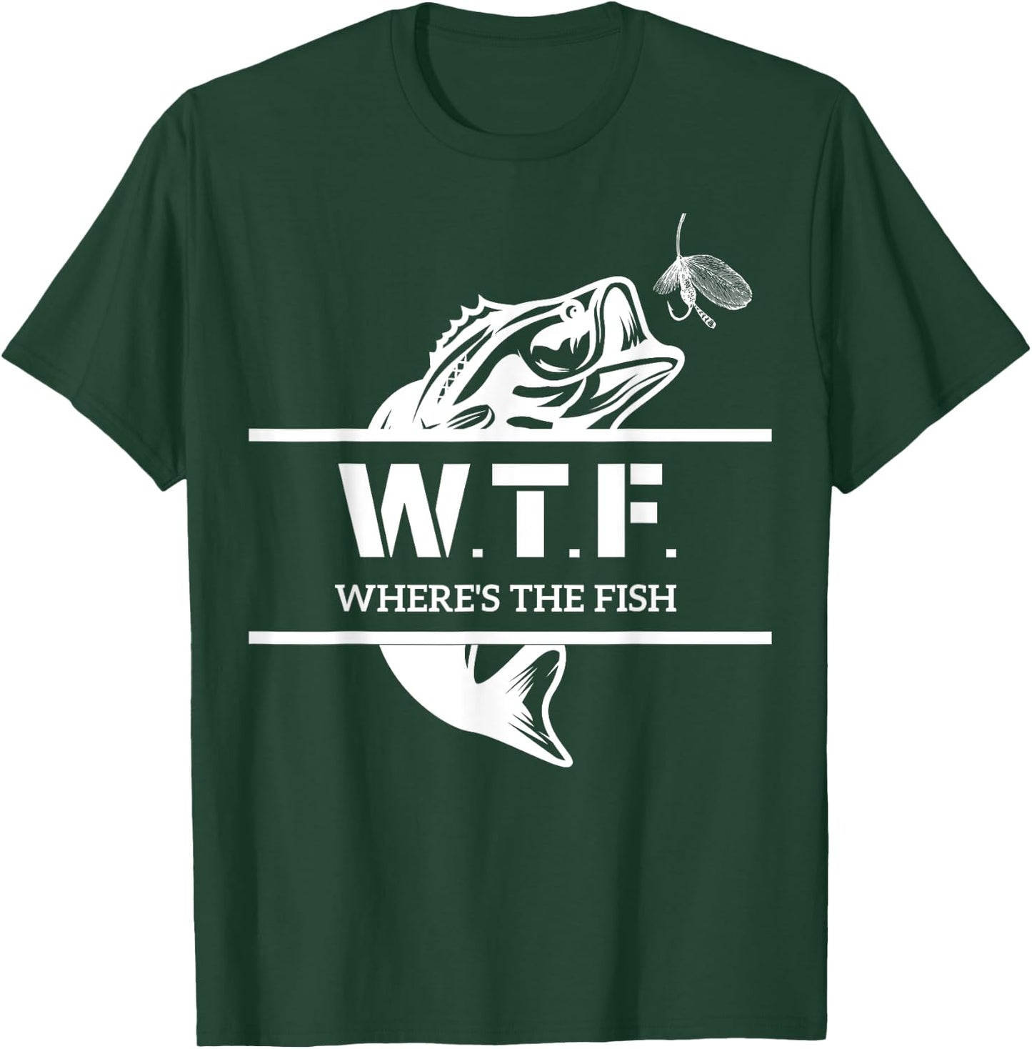 W.T.F. Where's The Fish, Who Like Fishing Women T-Shirt - T-Shirt | Forest