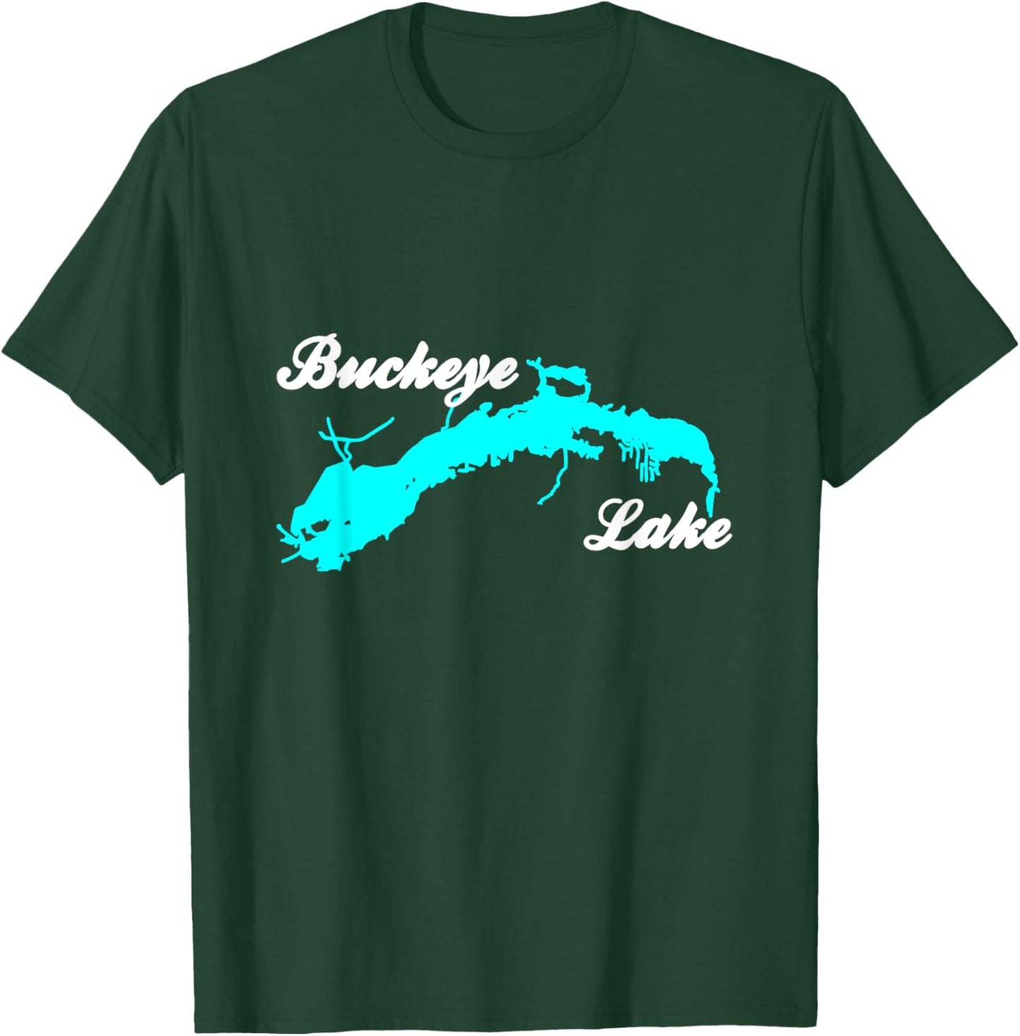 Minimalist Buckeye Lake - Ohio T-Shirt - T-Shirt | Forest