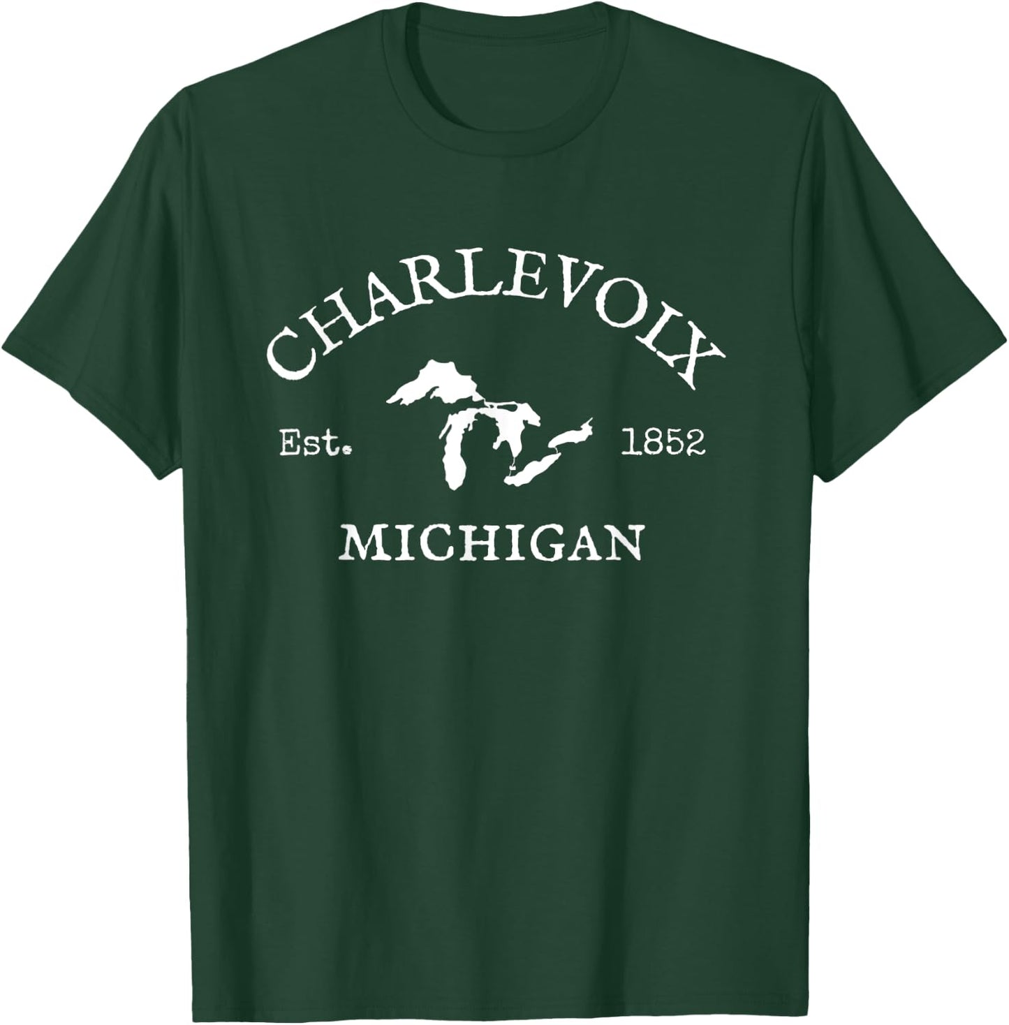 Michigan Michigander Great Lakes Charlevoix Souvenir Gift T-Shirt - T-Shirt | Forest