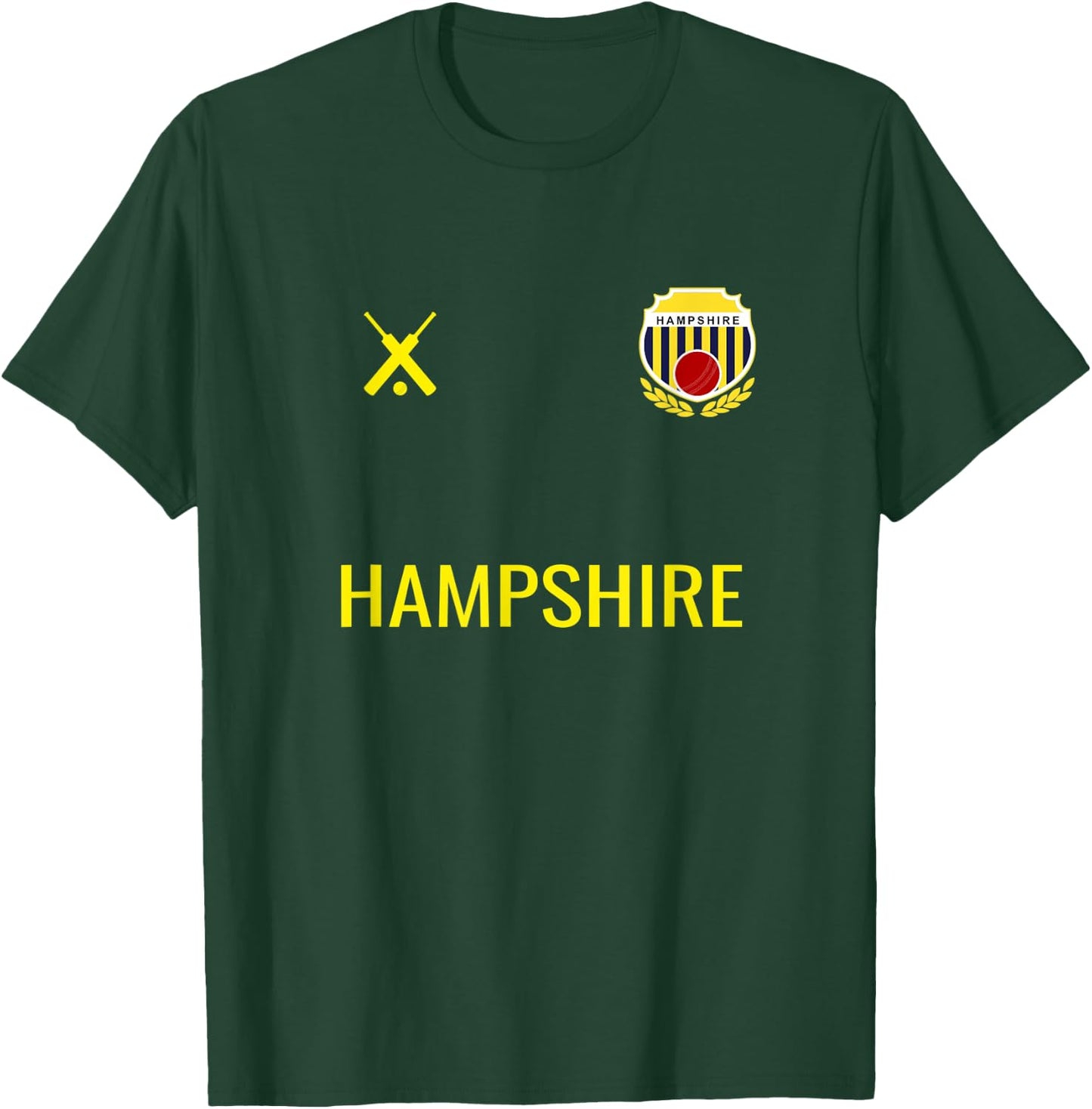 HAMPSHIRE Cricket Fan Badge T-Shirt - T-Shirt | Forest