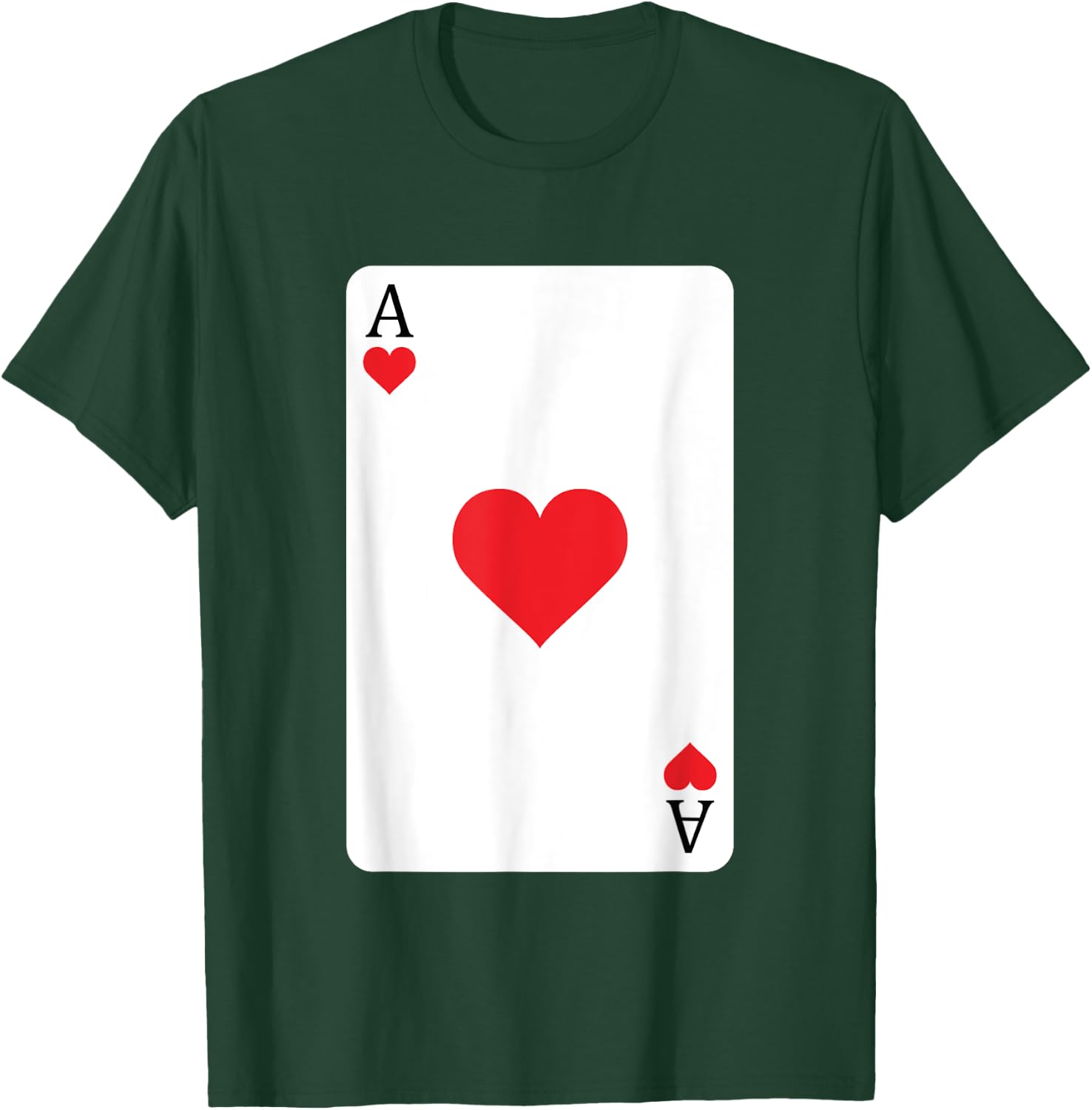 Ace Of Hearts Playing Card, Ace Card T-Shirt - T-Shirt | Forest