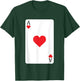 Ace Of Hearts Playing Card, Ace Card T-Shirt - T-Shirt | Forest