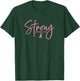 Strong Joshua 1:9 Breast Cancer Survivor Pink Ribbon Font T-Shirt - T-Shirt | Forest