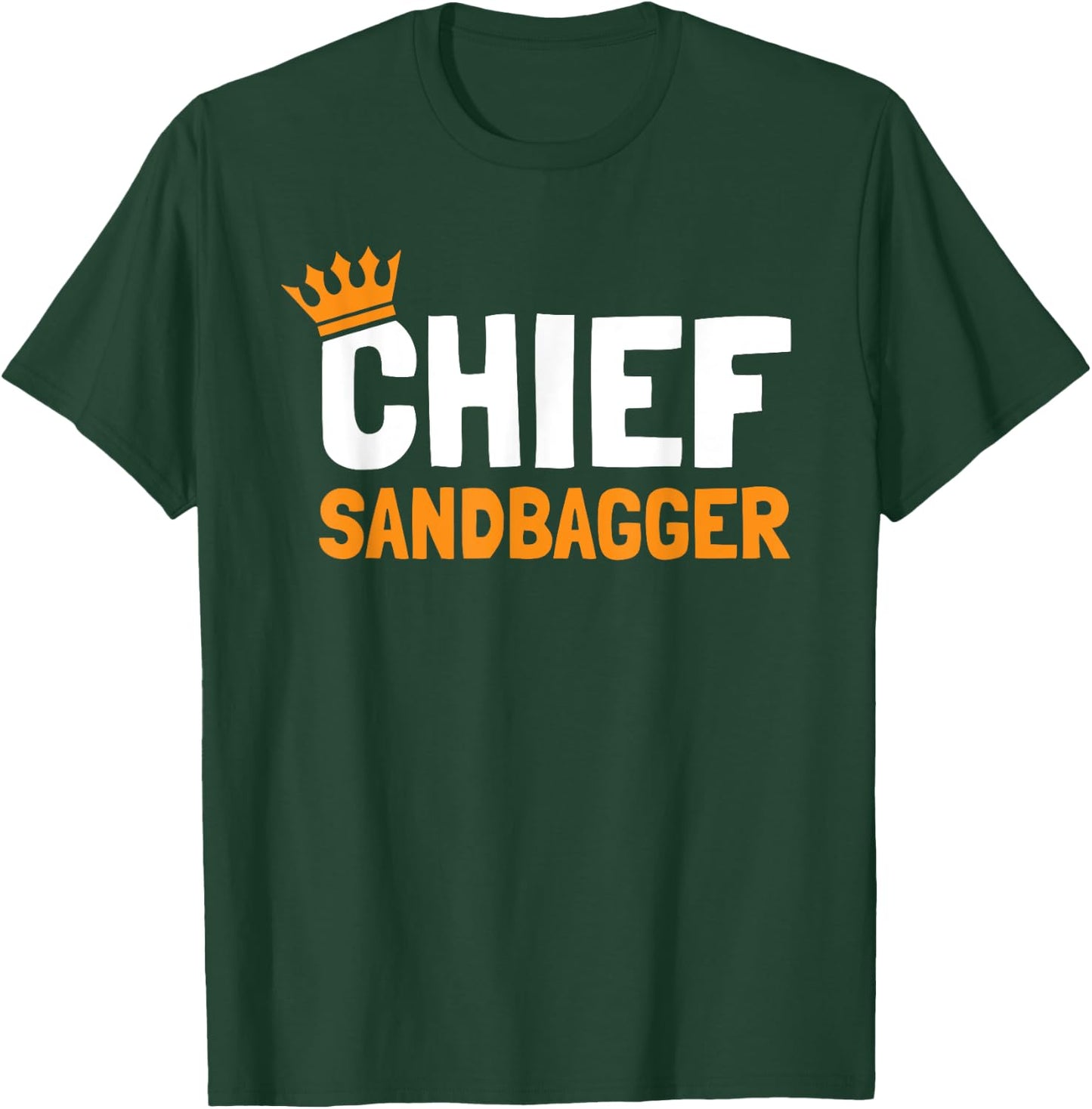 Chief Sandbagger Golf - -Adults, Black, Small T-Shirt - T-Shirt | Forest