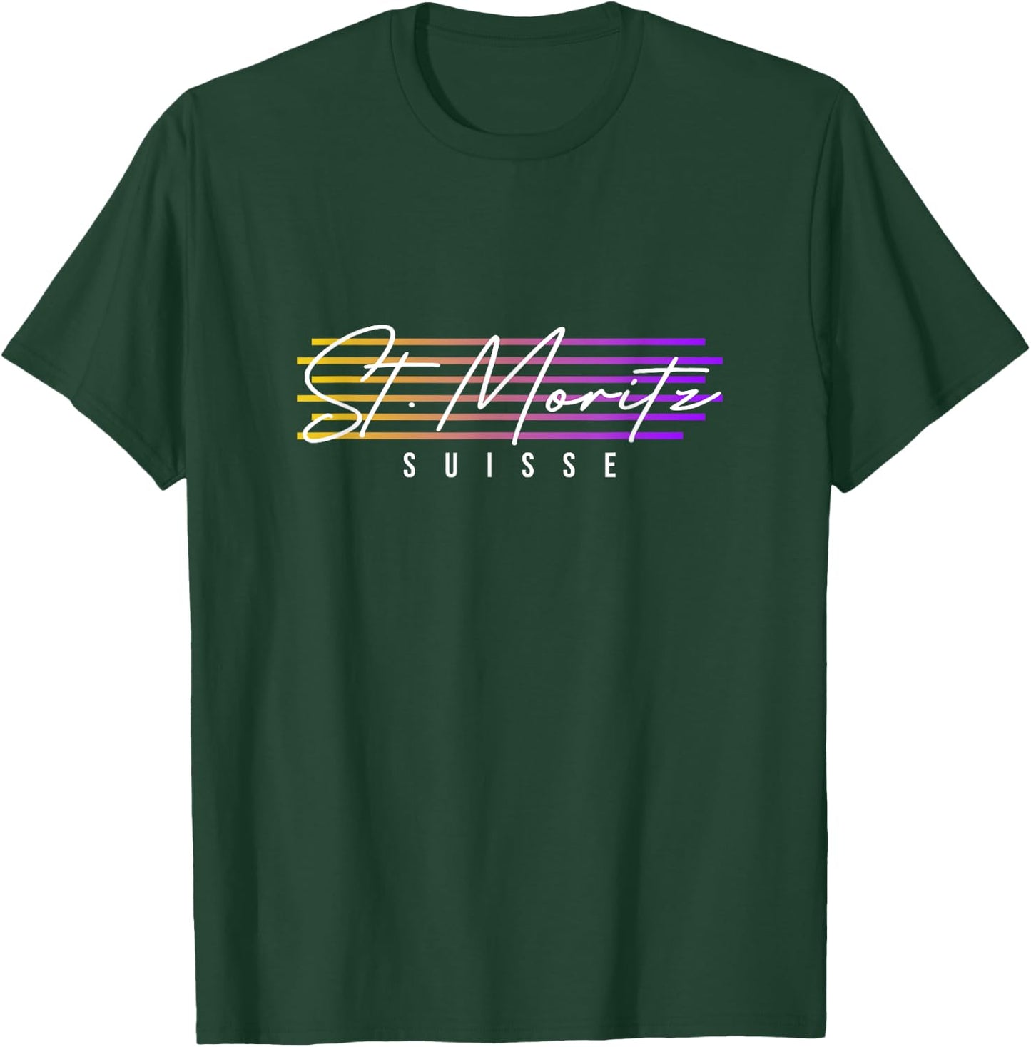 St. Moritz Switzerland Souvenir T-Shirt - T-Shirt | Forest