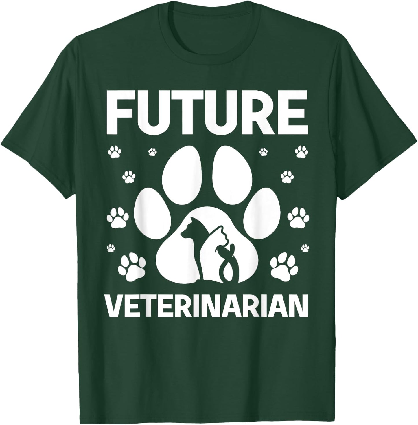 Cool Future Veterinarian Art Women Kids Veterinary T-Shirt - T-Shirt | Forest