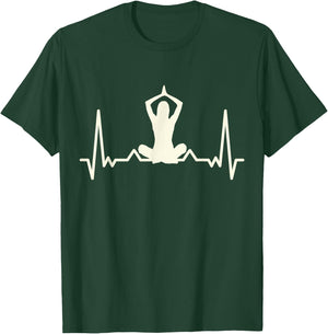 Yogi - I Love Yoga Heartbeat - Yoga T-Shirt - T-Shirt | Forest