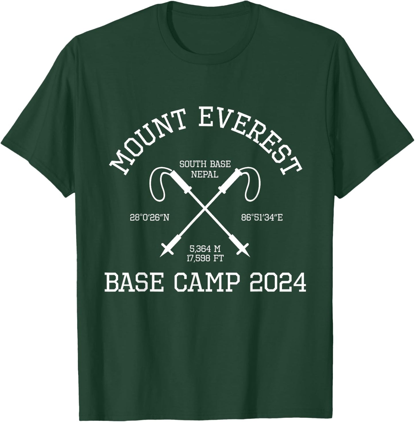 Climbed Base Camp Mount Everest 2024 Hike South Base Nepal T-Shirt - T-Shirt | Forest