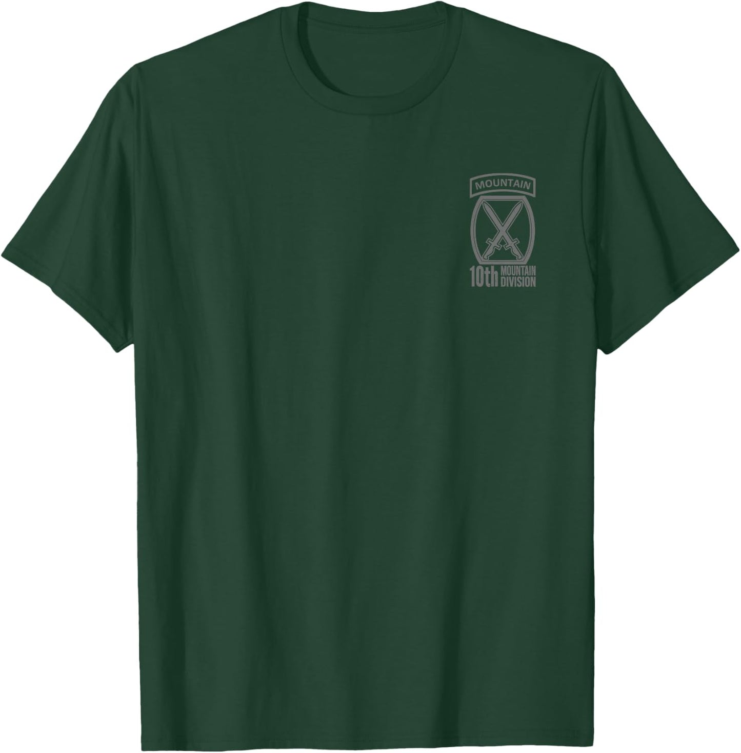 10TH MOUNTAIN DIVISION ARMY INFANTRY Black -Adults/ -Kids Classic Fit Cotton 100% Short Sleeve T-Shirt - T-Shirt | Forest