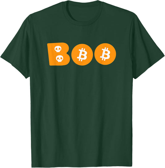 BOO Bitcoin Crypto Halloween Cryptocurrency Spooky BTC T-Shirt - T-Shirt | Forest
