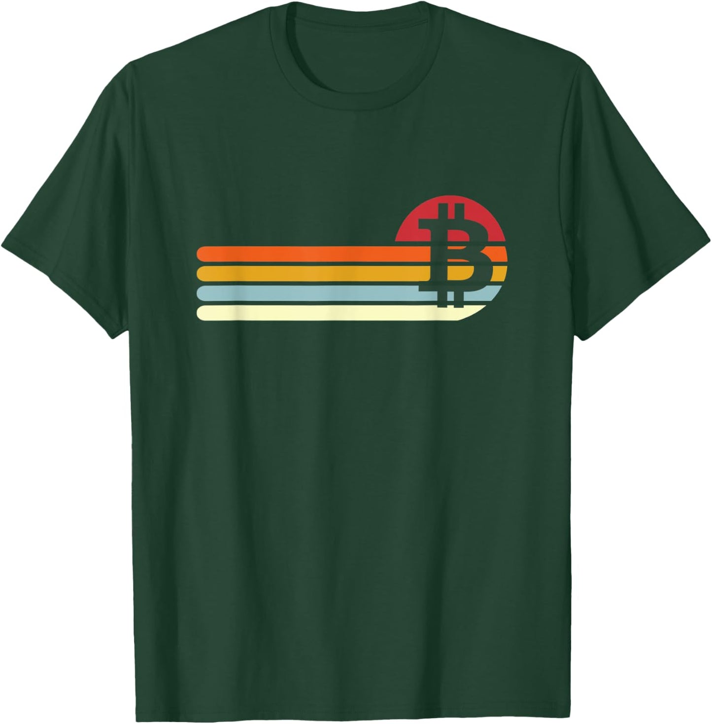 Vintage Retro Bitcoin T-Shirt - T-Shirt | Forest