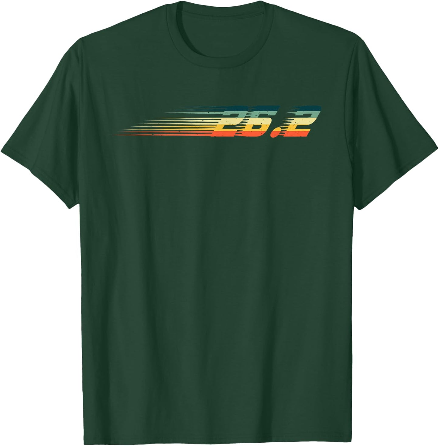 Vintage Marathon Art Men Women Marathoner 26.2 Miles Runner T-Shirt - T-Shirt | Forest