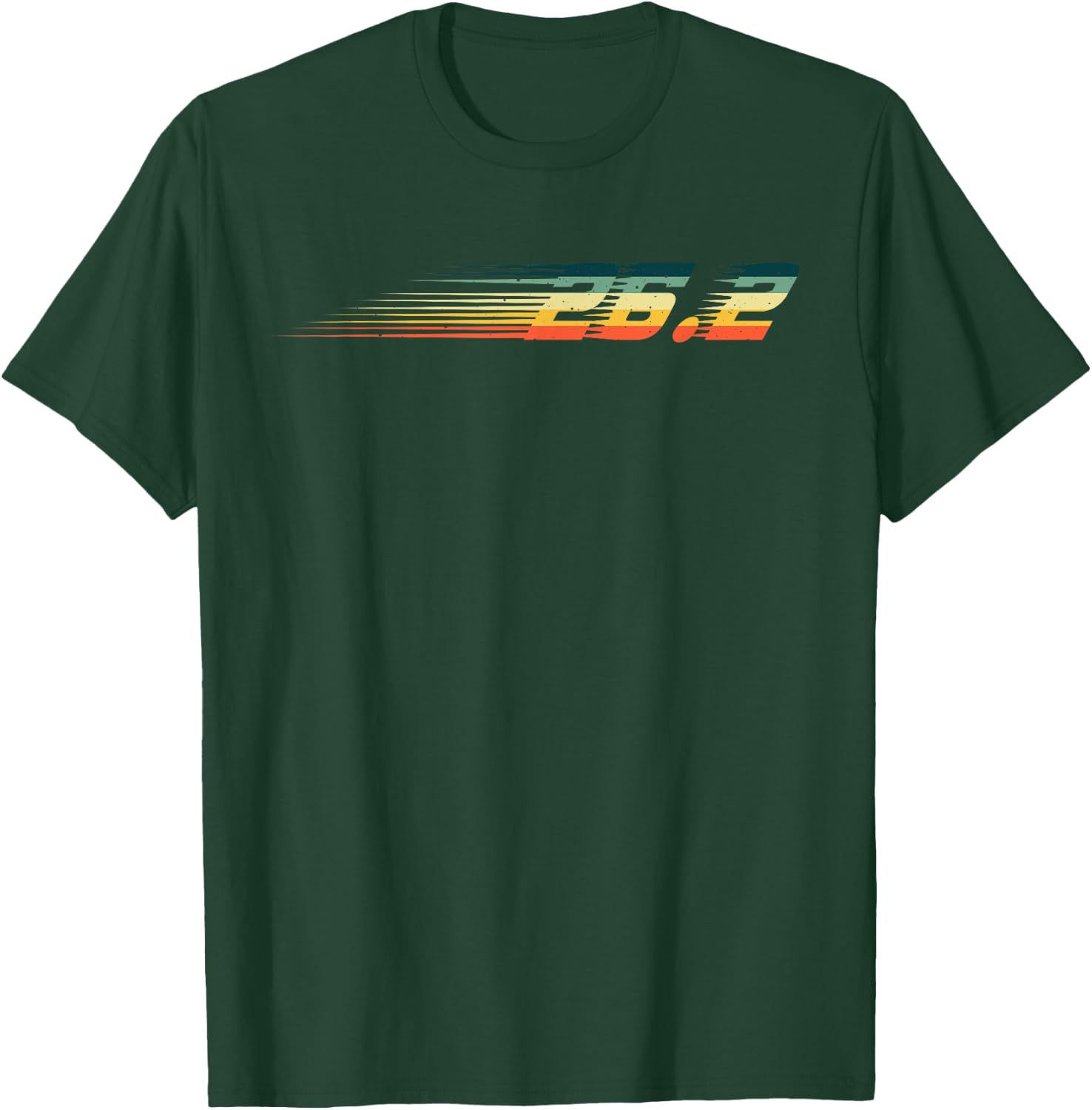 Vintage Marathon Art Men Women Marathoner 26.2 Miles Runner T-Shirt - T-Shirt | Forest
