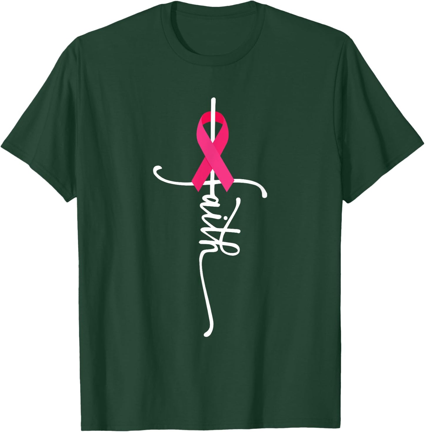 Breast Cancer Faith Breast Cancer Awareness T-Shirt - T-Shirt | Forest