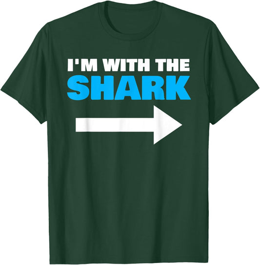 I'm With The Shark Fun Matching Halloween Couple Costume T-Shirt - T-Shirt | Forest
