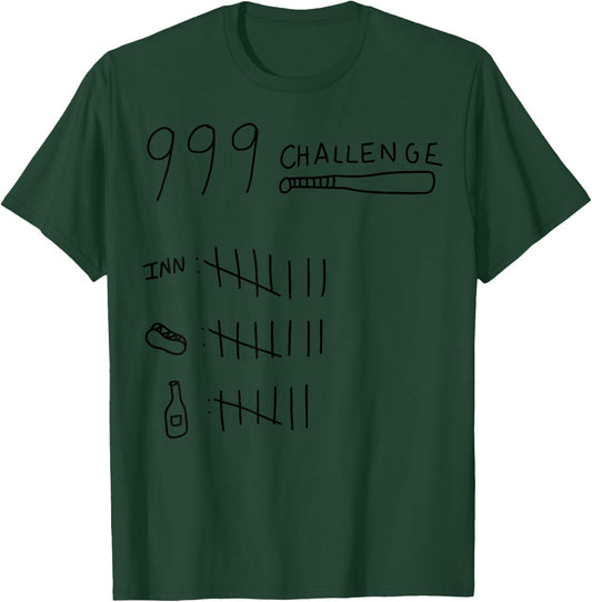 999 Challenge 9 Beers 9 Innings 9 Hotdogs T-Shirt - T-Shirt | Forest