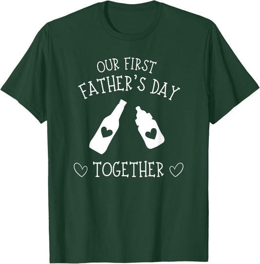 Our First Father's Day Together 2023, New Dad, Father Son T-Shirt - T-Shirt | Forest