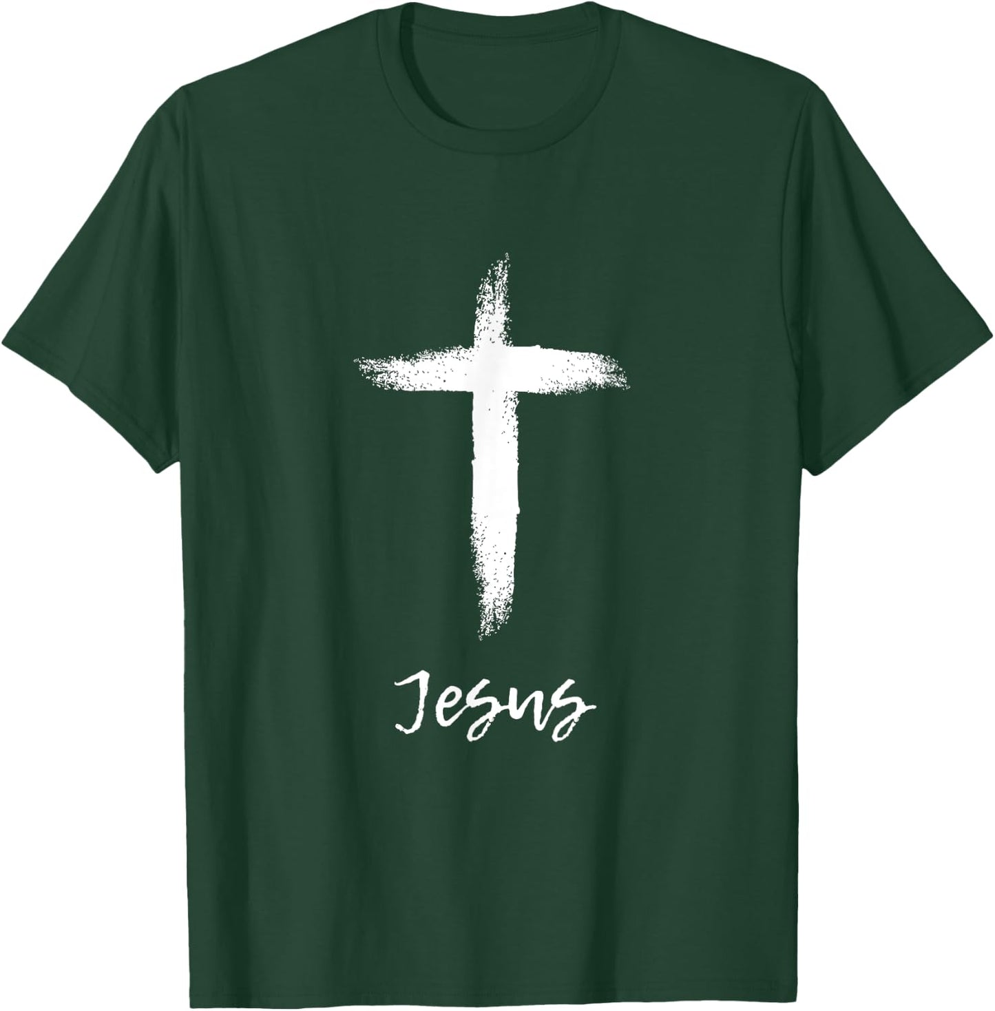 Jesus Christ Crucifixion Religious Cross Symbol Crucifix T-Shirt - T-Shirt | Forest