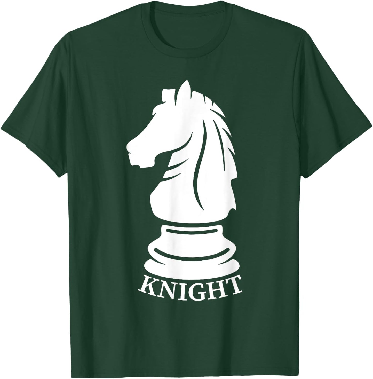 White Knight Chess Piece Chess Lovers Gag Gifts Men Kids T-Shirt - T-Shirt | Forest