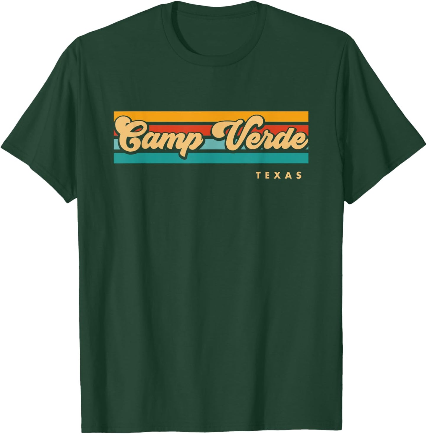 Vintage Sunset Stripes Camp Verde, Texas T-Shirt - T-Shirt | Forest