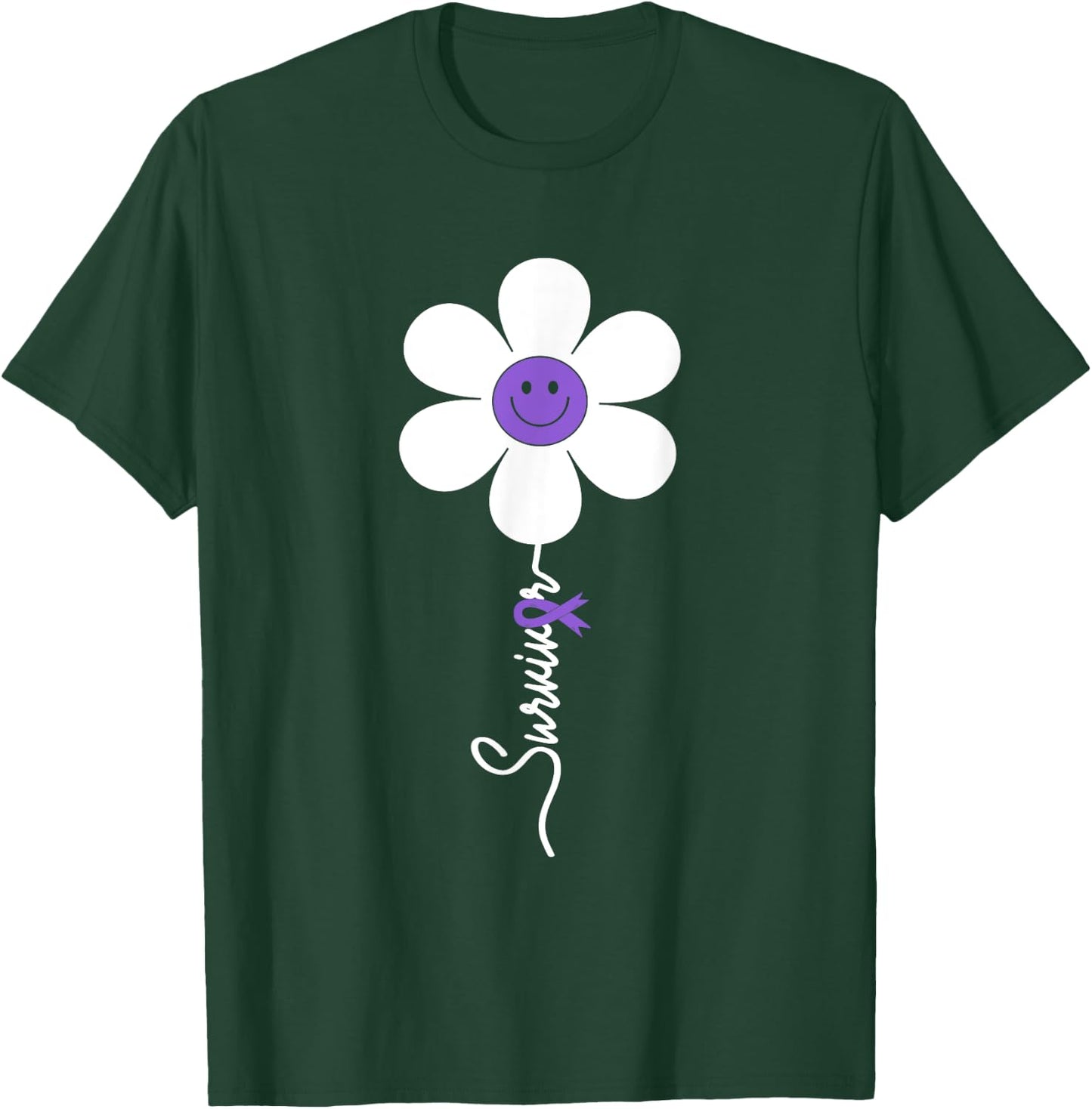 Pancreatic Cancer Survivor Women Pancreatic Cancer Awareness T-Shirt - T-Shirt | Forest