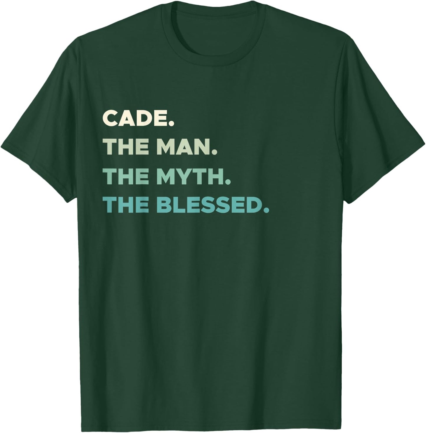 First Name Shirt | CADE - The Man Myth Blessed Christian T-Shirt - T-Shirt | Forest