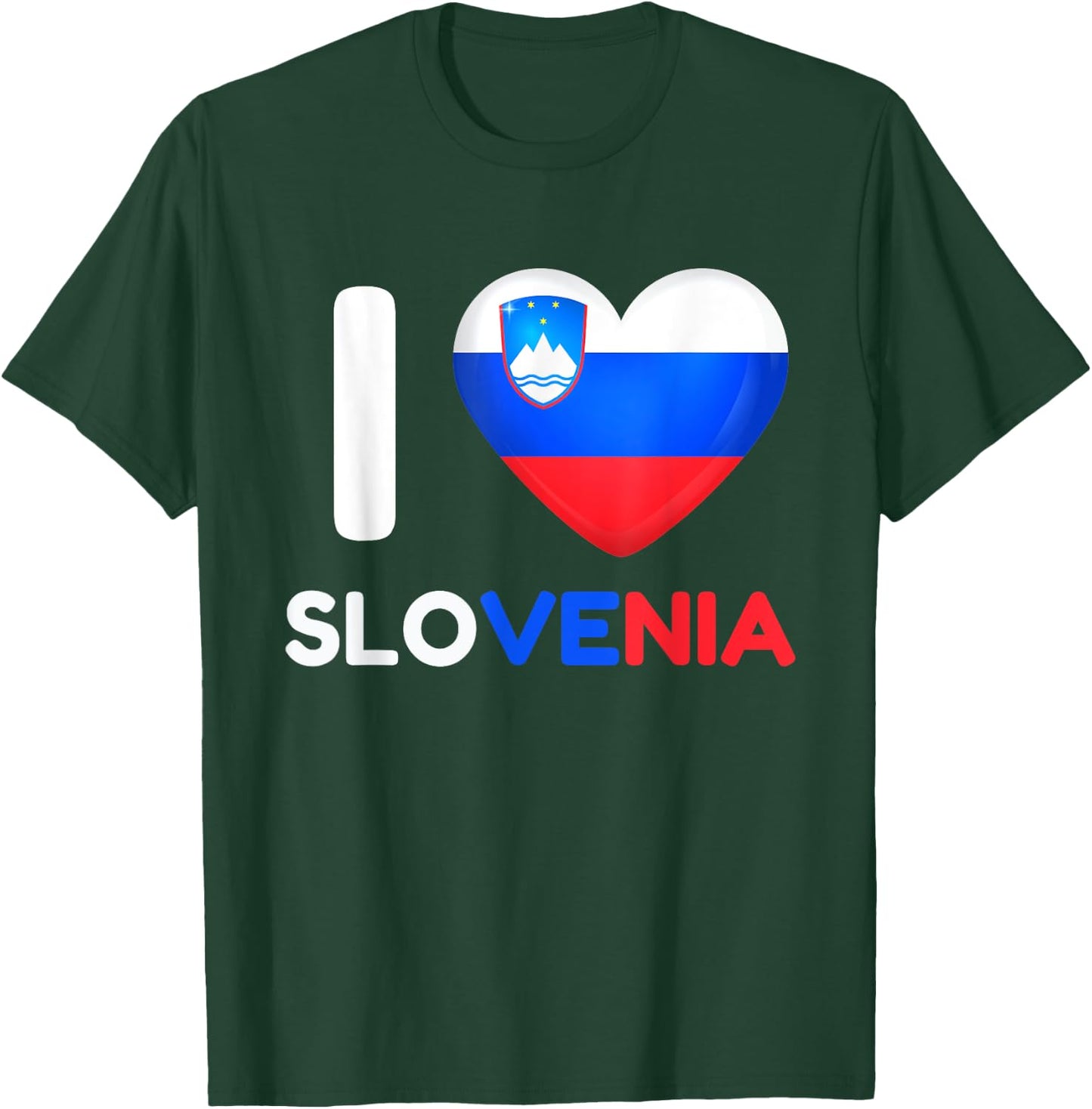I Love Slovenia Heart Slovene Slovenia Family Travel T-Shirt - T-Shirt | Forest
