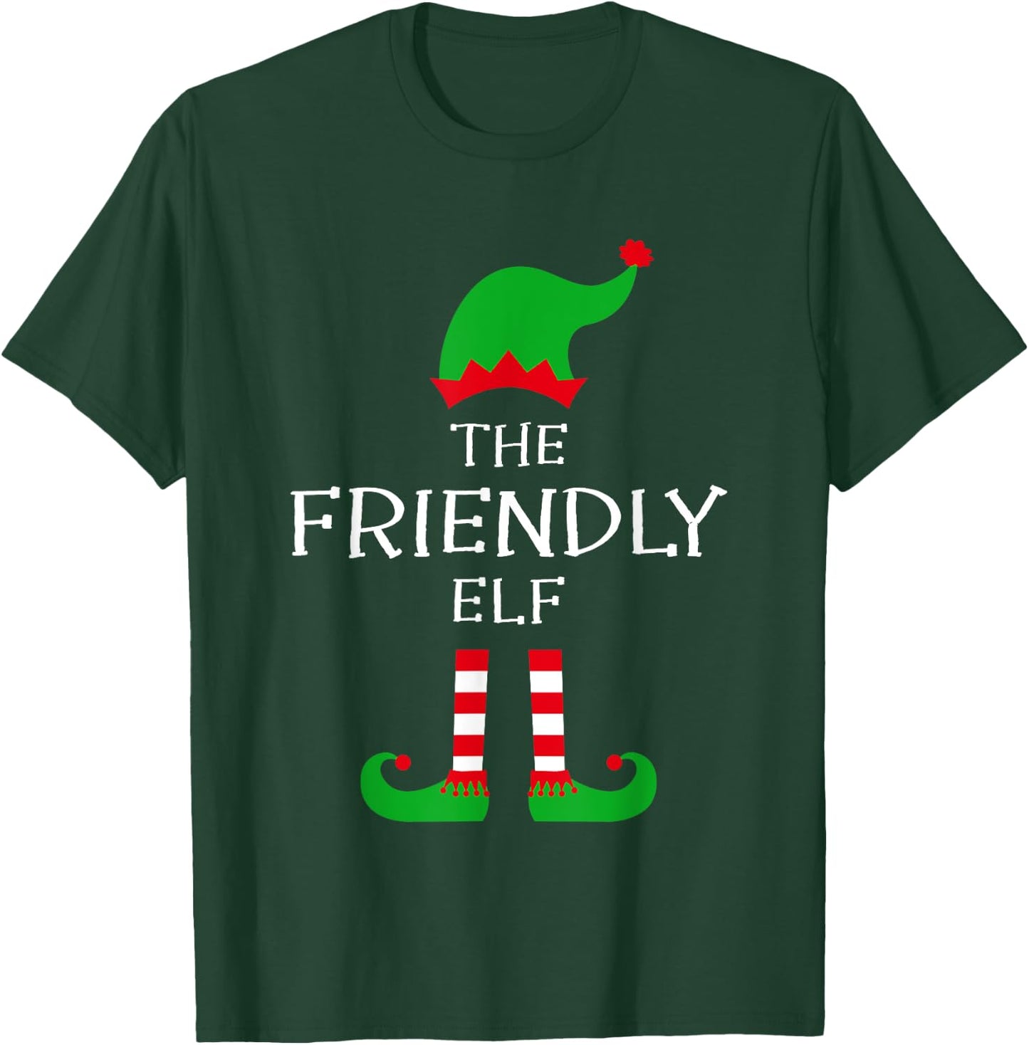 The Friendly Elf Matching Family Group Idea Funny Christmas T-Shirt - T-Shirt | Forest
