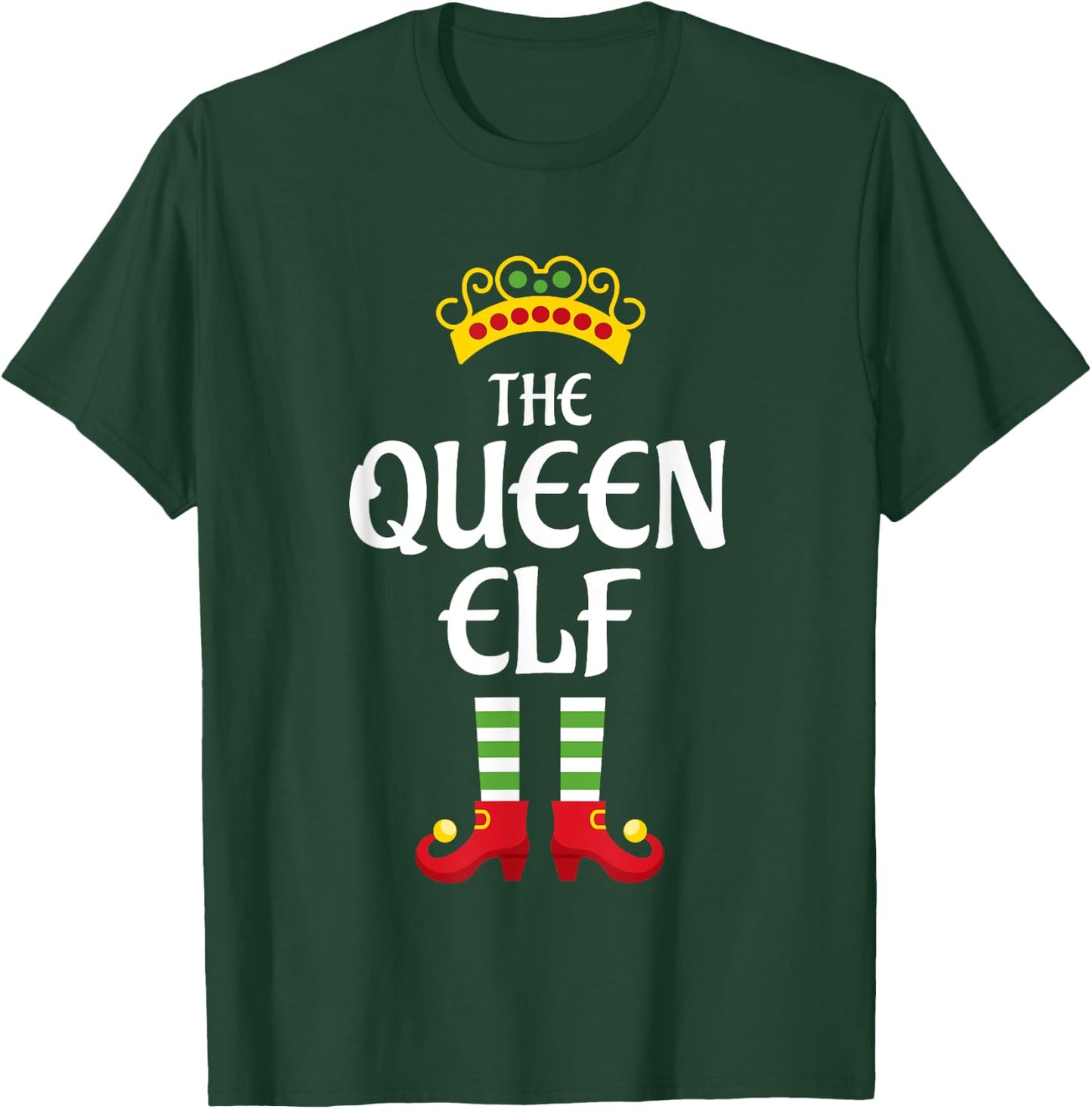 Queen Elf Family Matching Group Christmas T-Shirt - T-Shirt | Forest