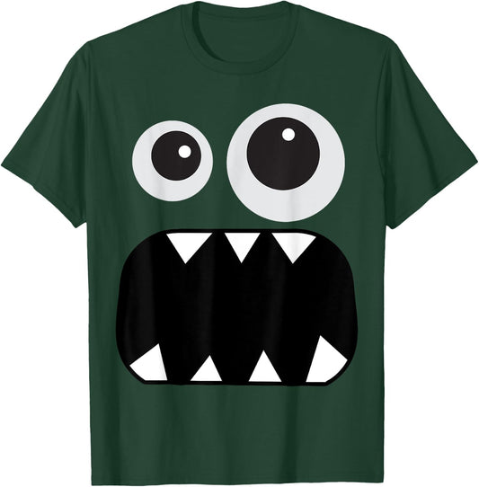 Cute Monster Face Men's Women's Costume Halloween T-Shirt - T-Shirt | Forest