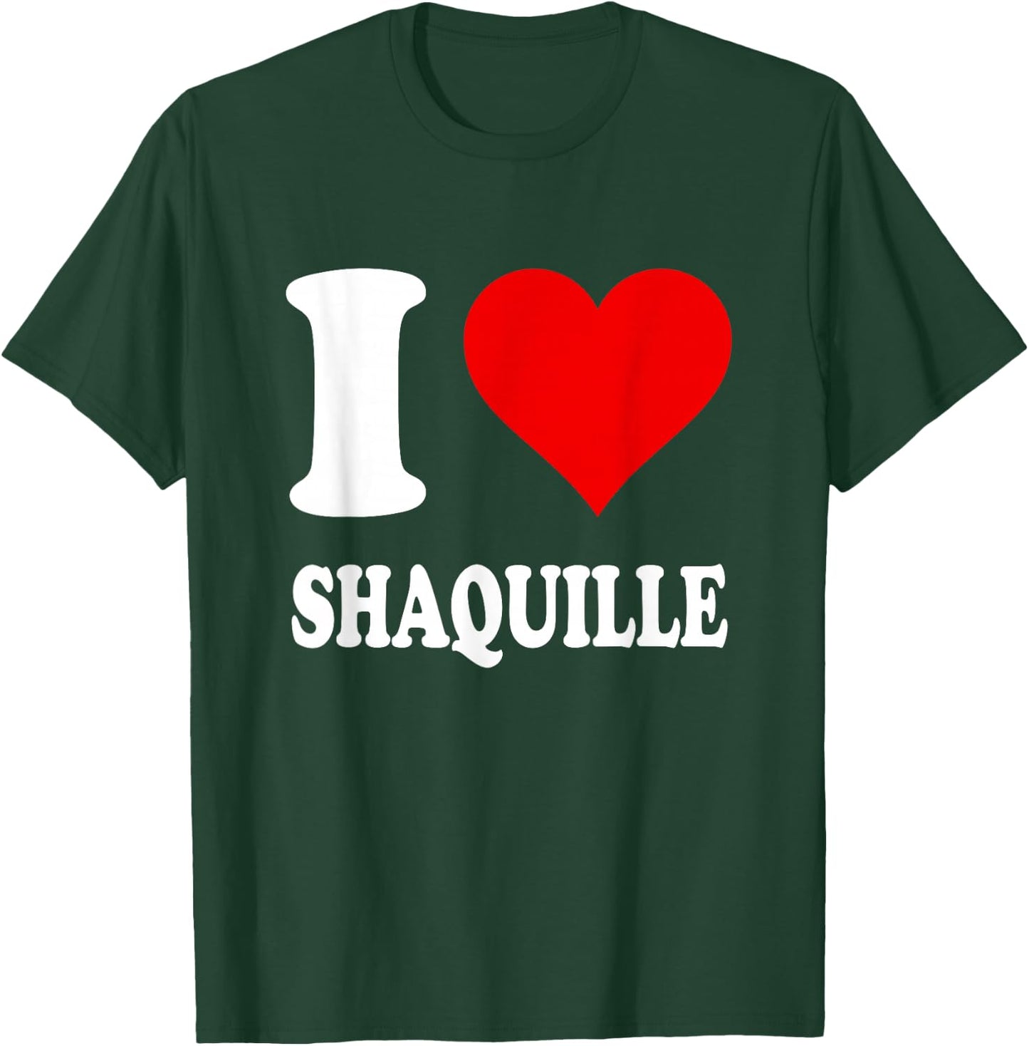 Red Heart I Love Shaquille T-Shirt - T-Shirt | Forest