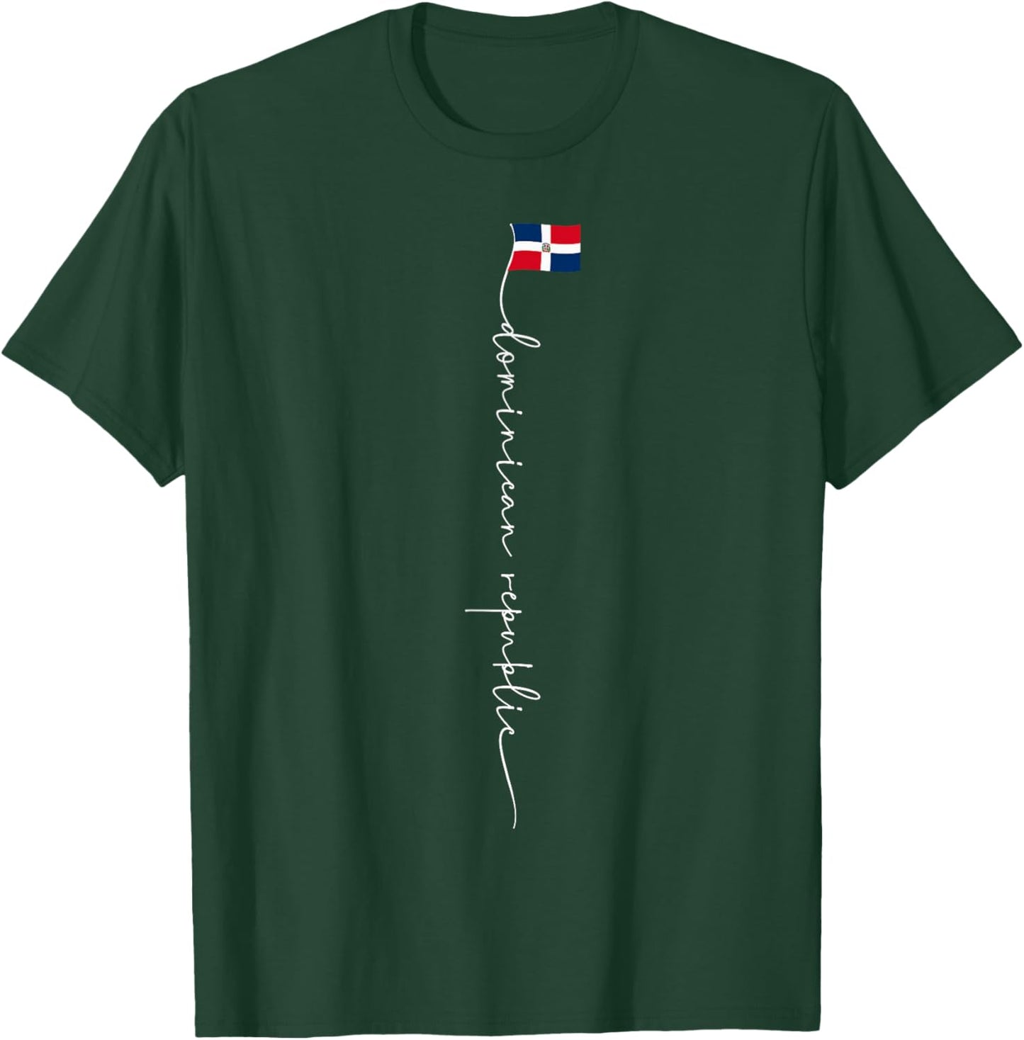 Dominican Republic Signature Dominican Republic Flag Small T-Shirt - T-Shirt | Forest