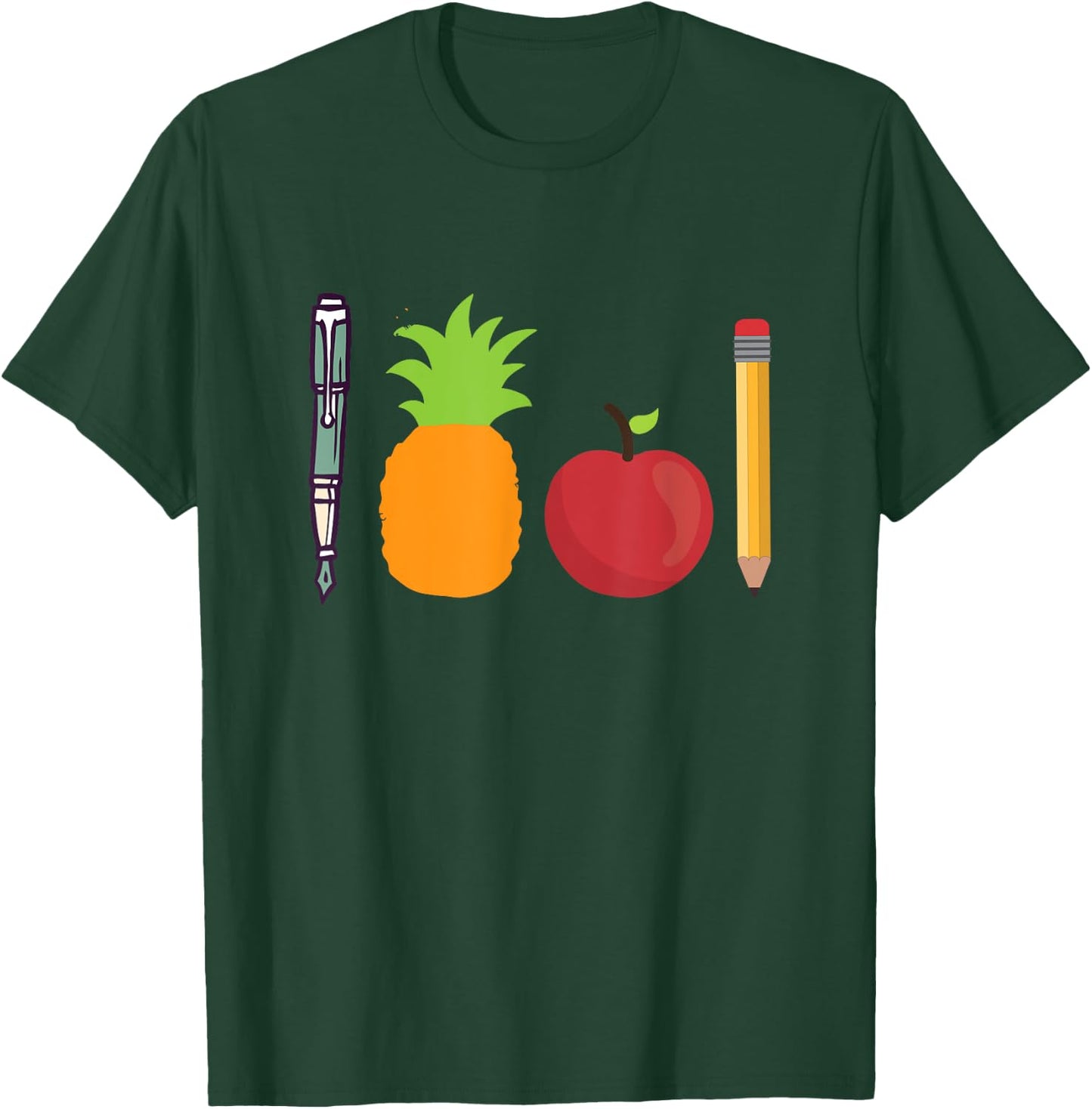 Pen Pineapple Apple Pen Funny T-Shirt - T-Shirt | Forest