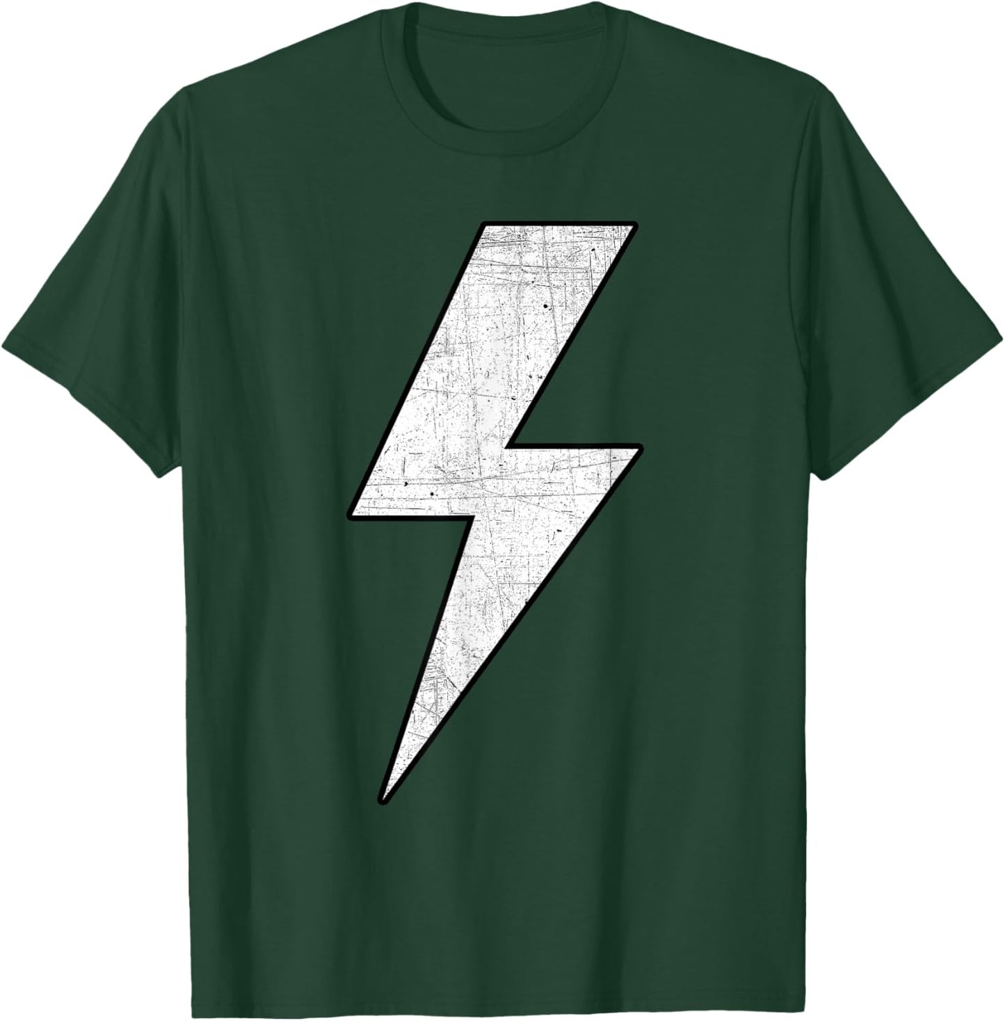 BLACK & WHITE Bolt Lightning Thunderbolt Team T-Shirt - T-Shirt | Forest