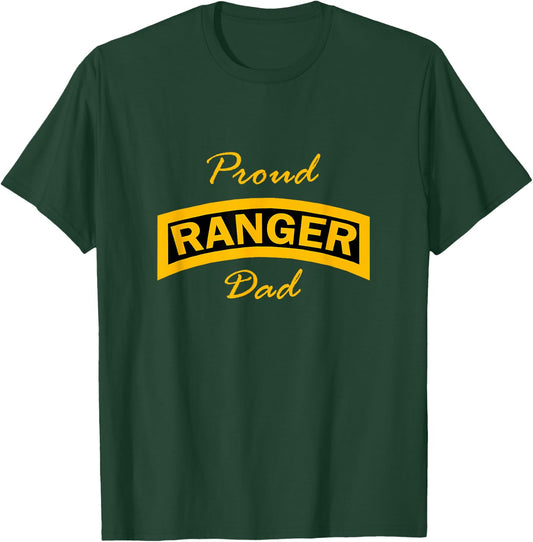 Army Ranger School Tab Proud Dad T-Shirt - T-Shirt | Forest