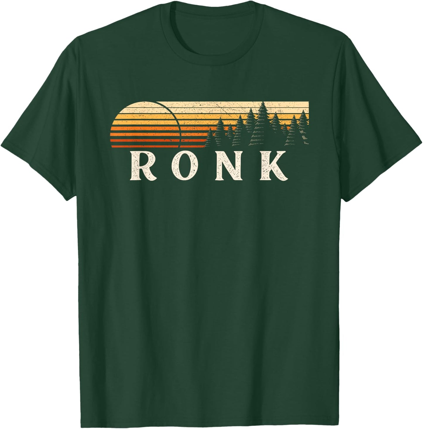 Ronk, VA Vintage Evergreen Sunset Eighties Retro T-Shirt - T-Shirt | Forest