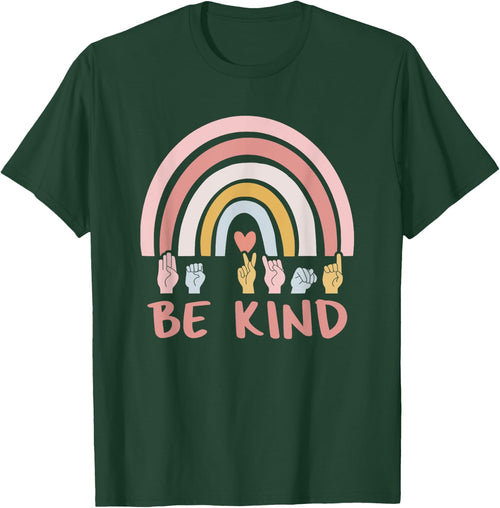 Be Kind ASL Sign Language Deaf SPED Teacher Kids Men Women