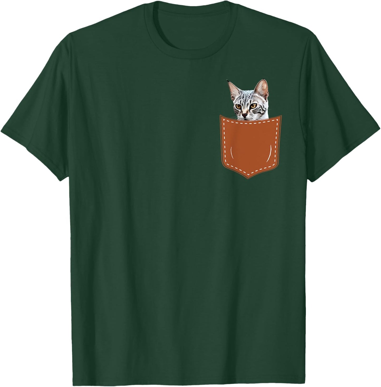 Funny Egyptian Mau Cat in My Pocket,Egyptian Mau Lover Owner Women Kids T-Shirt - T-Shirt | Forest