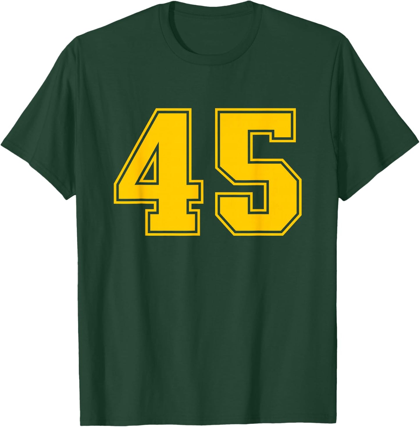 Number #45 Yellow Sport Number T-Shirt - T-Shirt | Forest