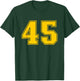 Number #45 Yellow Sport Number T-Shirt - T-Shirt | Forest