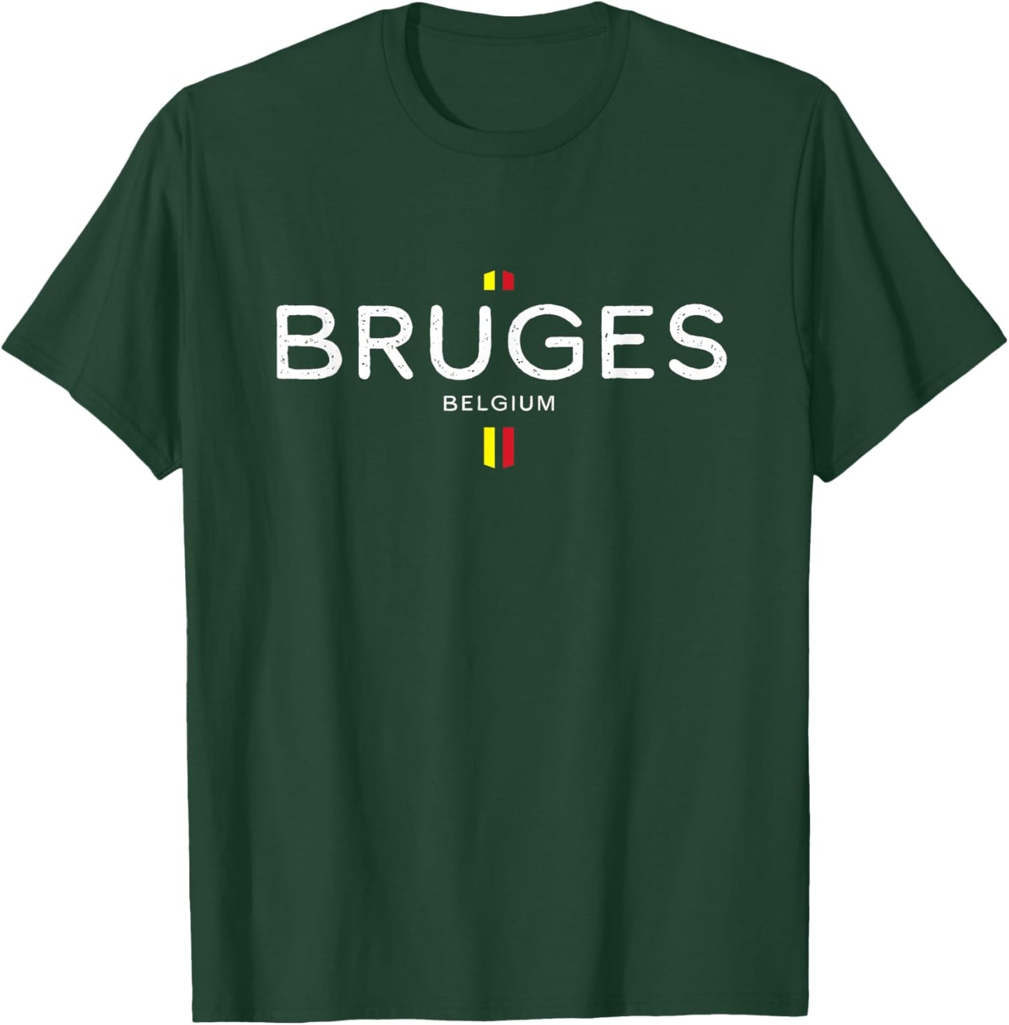 Bruges Belgium Retro Vintage T-Shirt - T-Shirt | Forest